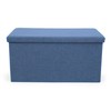 Humble Crew Ryan Tray Coffee Table Ottoman with Storage, Navy