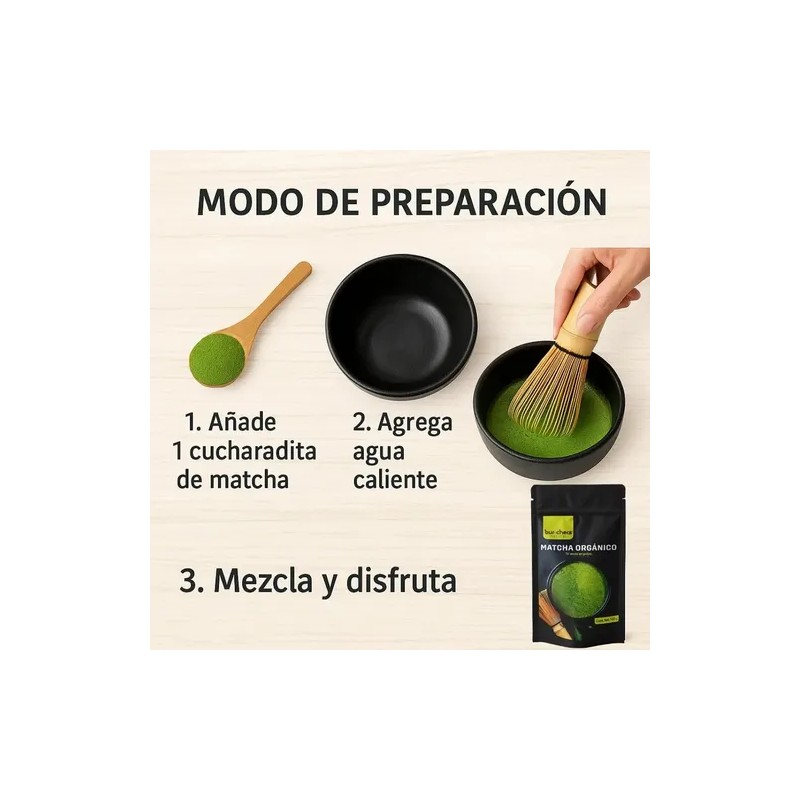 Matcha Orgánico En Polvo | Té Verde Premium, 100g Burchers