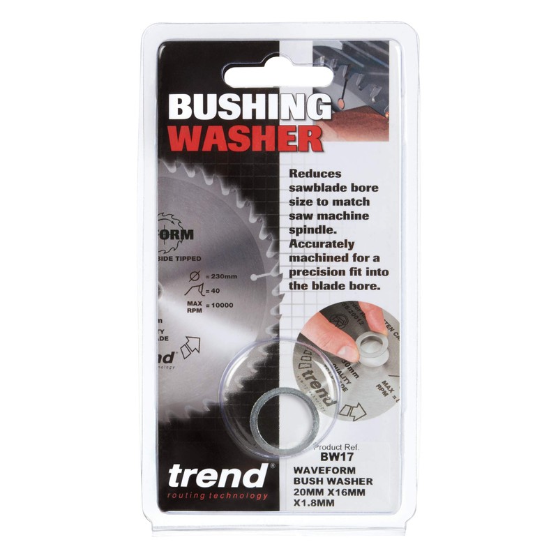 Trend Professional Saw Blade Bushing Washer, 20mm to 16mm Reduction