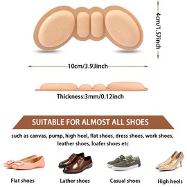 Schuheinlagen -[12 Stück]Selbstklebend Fersenschutz Fersenkissen für zu große Schuhe & Stiefel Schuhfüller Heel,Gegen Reibung Heel Pads für Männer Frauen.(3 Schwarz/3 Beige)