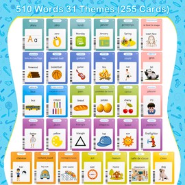 510 French Flash Cards for Kids 3+Years, Pocket Speech for Toddlers, Autism Sensory Toys, Learning Montessori Toys, Speech Therapy Toys for Kids Toddlers