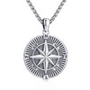 Eusense Compass Necklace for Women Men 925 Sterling Silver Jewelry
