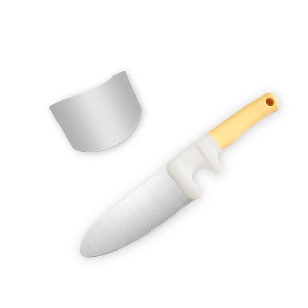 BRSUGMW Real Cutting Stainless Steel Kids Knife Set with Finger