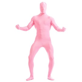 Aniler Men's and Women's Spandex Full Body Zentai Costume Bodysuit (Medium, Pink)