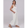 ANRABESS ANRABESS Women Jumpsuits Sleeveless V Neck Elegant Dressy Casual