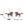 WEVENI Dainty Horse Earrings For Women Acrylic Earrings Dangle Cute