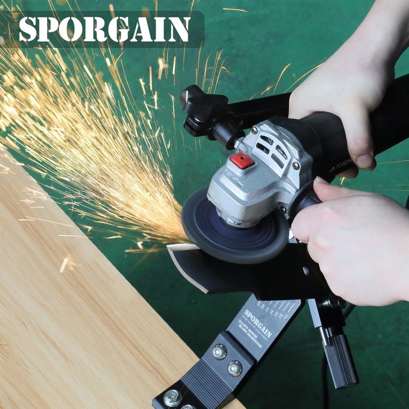 SporGain Lawn Mower Blade Sharpener & Lawn Mower Blade Balancer,