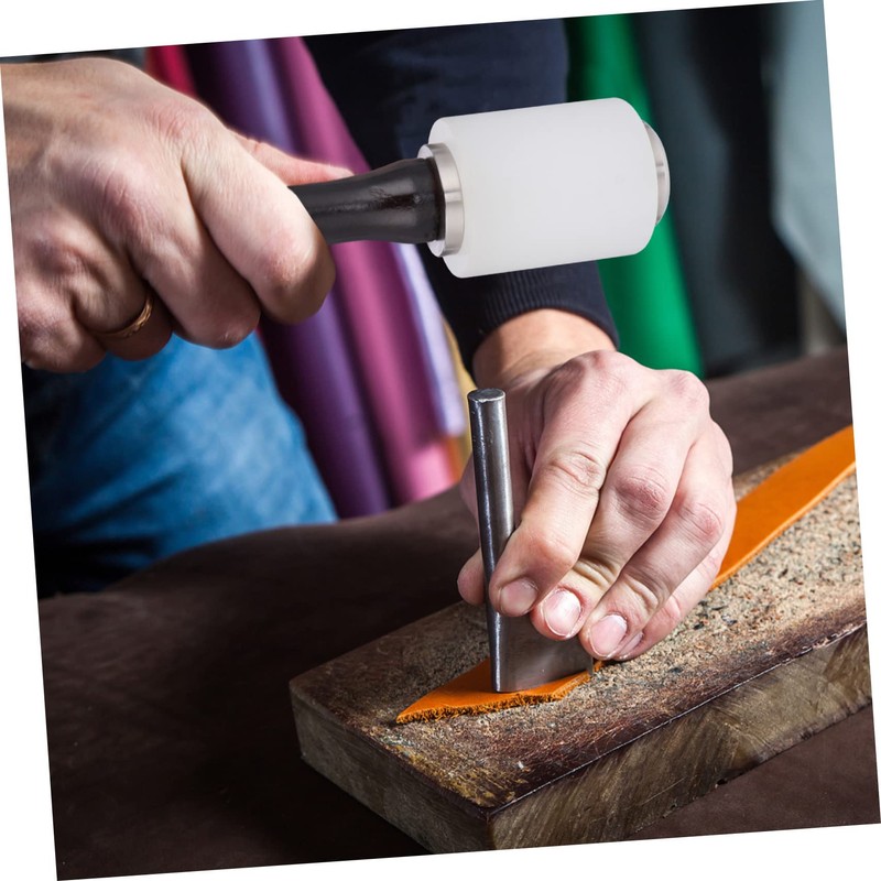 COHEALI Leather Carving Tool Nylon Mallet Hammer Wood Handle Craft