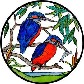 Static Window Cling in a Kingfishers Design