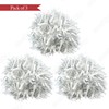HOVUK® 3-Pack White/Silver Thick & Thin Tinsel Garland Christmas Decoration,
