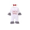 Mameluco de Navidad para bebé niña recién nacida, Blanco, 3-6
