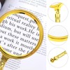 HOMSFOU gold plated magnifying glass mira royal detective reading magnifier