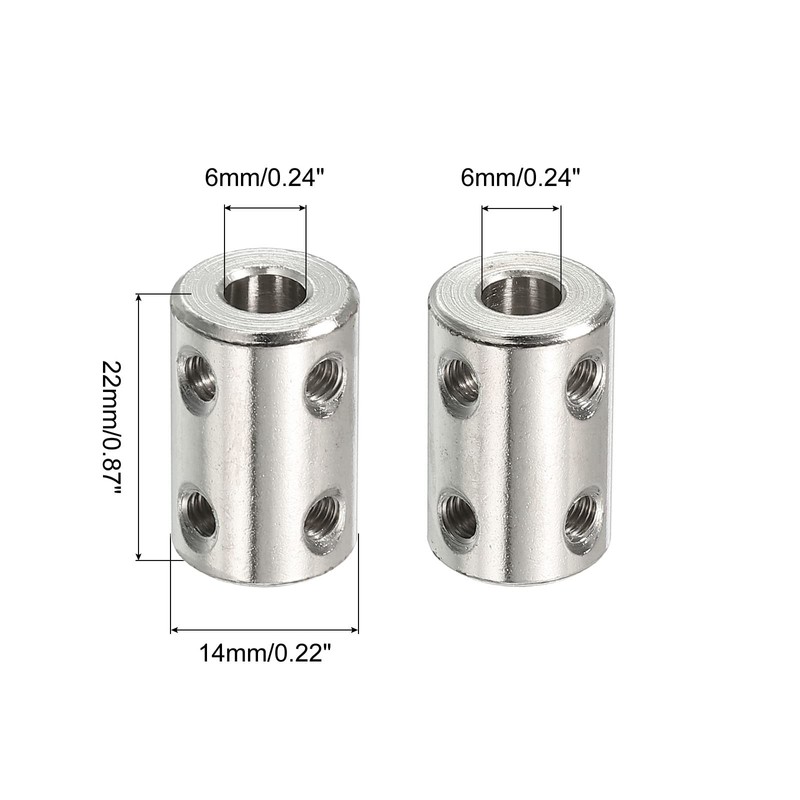 PATIKIL Rigid Coupler Rigid Shaft Coupler Motor Shaft Joint Connector