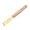 CHILI Tools 1-1/4" Brass Scraper With Long Beech Wooden Handle,