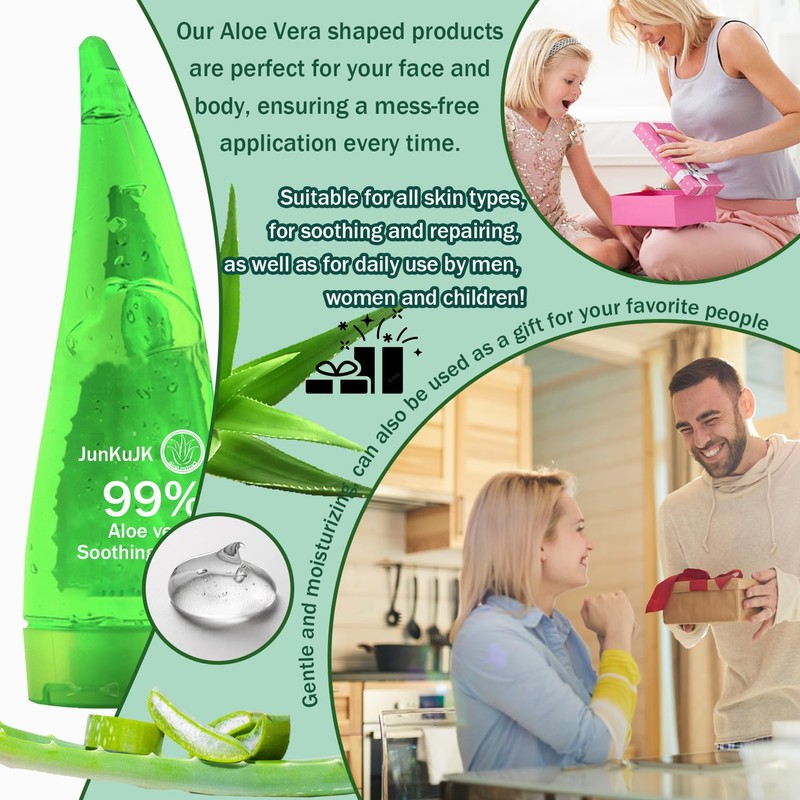 JunKuJK 99% Purity Aloe Vera Gel,260ml - Hydrating Aloe Vera