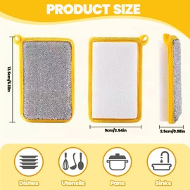 Washing up Sponge, Double Sided Kitchen Dishcloth, Dish Cloths for Washing up,Multi-Purpose Absorbent Sponge, Bowl Dish Cleaning Pad Scrubber,Kitchen Dishwashing Cleaning Tool (5pcs)
