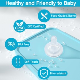 Silicone Nipples for Lansinoh Bottles, Anti-Colic Replacement Nipple for Baby 1m+, BPA Free, Slow Flow, Size S, 6 Count