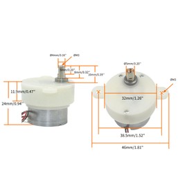 CHANCS JS-30 DC 3V 3RPM Flat Shaft Plastic Gear Electric DC Motor Low Speed for Electric Advertising Light Box