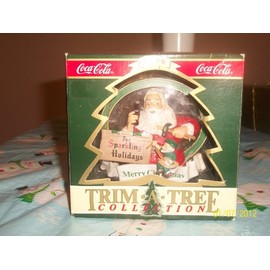 COCA-COLA Trim-A-TREE Collection: SANTA WITH PAINTING ELF Chriistmas Tree Ornament