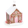 Pink Gingerbread House Incense Cone Burner - Festive Holiday Decor,