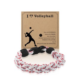 Volleyball Sports Bracelet for Men Women Encouragment Motivational Gifts for Volleyball Player Coach Birthday Christmas Gifts Bracelet Sport Braided Rope Bracelets for Men Women