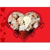 6x Valentine's Day Acrylic Cupcake Toppers Heart shaped Tags Valentines