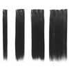 MUNSKT 7 Pcs 22 Inch Natural Black Clip in Hair