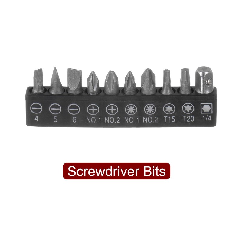 QUARKZMAN 10 in 1 Screwdriver Bit Set 1/4 Inch Hex
