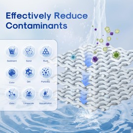 ICEPURE 5 Micron 10”*4.5'' Whole House Sediment String Wound Water Filter Replacement filter for 84637, WPX5BB97P, PC10, 355214-45, 355215-45, WP10BB97P, WP5BB97P, 4PACK