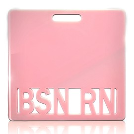 SEEVOR RN BSN Badge Buddy Nurse Name Badge Horizontal Badge Identification Tags Morandi Color Badge Buddy for RN BSN Nurse (Pink BSN RN)