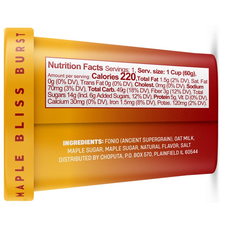 CHOPUTA Ancient Supergrain Cereal. 5g Protein, 24g Whole Grain, Dairy