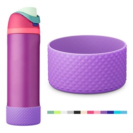 Silicone Water Bottle Boot for Owala 24 oz, 2PCS Anti-Slip Protective Sleeve for FreeSip/Twist/Flip, Watter Bottle Accessories, Bottom Bumper Cover, Dishwasher safe, BPA Free