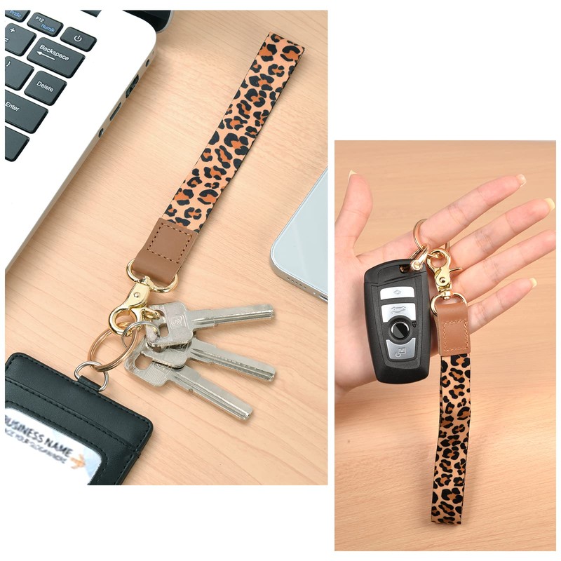 Vicloon Wrist Lanyard with Metal Ring and High Quality Leather,