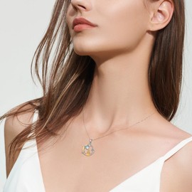 UCADRIT Fox Necklace Sterling Silver Fox Pendant Fox Jewelry for Women