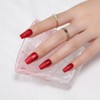 Valentine Press on Nails Square, True Red Cat Eye Press