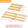 Expandable Can Organizer for Pantry, 3-Tier Adjustable Bamboo & Iron