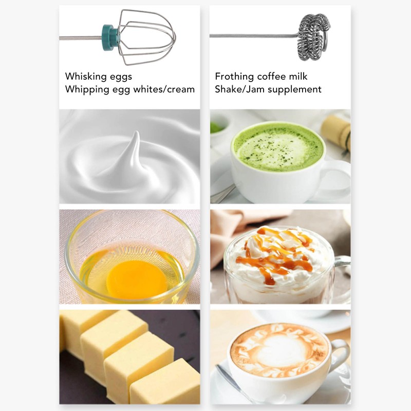 USB Household Stainless Steel Electric Mixer Handheld Small Mixer Wireless