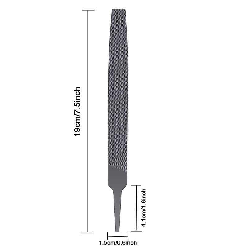 6-inch Flat Medium Cut File Double Cut Teeth High Carbon