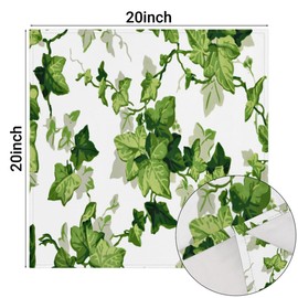 QsirBC Ivy Leaves Cloth Napkins Set of 6 Reusable Washable Dinner Napkins 20x20 Square Decorative Napkins Soft for Kitchen Hotel Restaurant Banquet Wedding Party