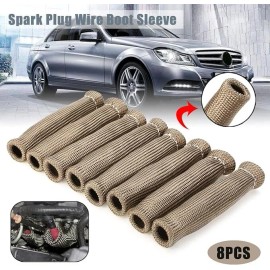 Unbranded Titanium Spark Plug Wire Thermal Protector Insulator Sleeve Fit Subaru Mazda