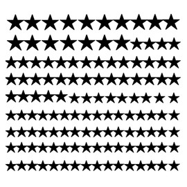 110 Pieces Stars Wall Decals Vinyl Sticker, Removable Kids Art DIY B;ack Star Sticker Mural for Boys Girls Baby Room Nursery Bedroom Home Decoration