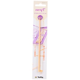 Tulip carryT CCJA-12 Bamboo Afghan Needle, 0.14 inches (3.50 mm), No. 4-5