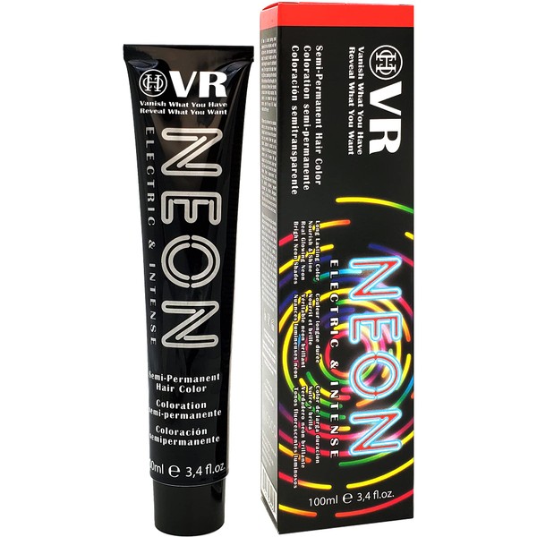 Cocohoney VR Neon Color Electric & Intense Semi-Permanant Hair Color | Bleach Level "9"| Vegan and Cruelty-Free | Long Lasting Color | Nourish & Shine | Real Glowing Neon | Bright Neon Shades (Candy Apple Red)