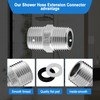 Shower Hose Adapter-Shower Hose Extension, 1/2 to 1/2 Shower Head