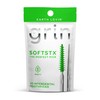 Grin Grin Softstx, Gentle Dental Picks, 90 Count, Soft Flexible Bristles, Textured Plaque Removing Toothpick, Minty Flavor, for Between Teeth, Refillable Hygienic Case, for Braces, Bridges, and Implants