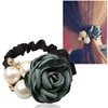 Lotterraka Hair Accessory, Floral Pattern, Pearl, Scrunchie, Large, Hair Elastic,