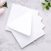 50 PCS/Pack Square Envelopes, Euro Flap White Envelopes