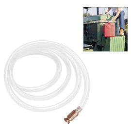 Gas Siphon Pump, 1/2" Copper Valve Safety Self Priming Tube, Multi-Purpose 5FT Shaker Siphon Hose, PVC Transparent Hand Pump, Fuel Transfer Pump for Gasoline, Oil, Diesel (1.5M)