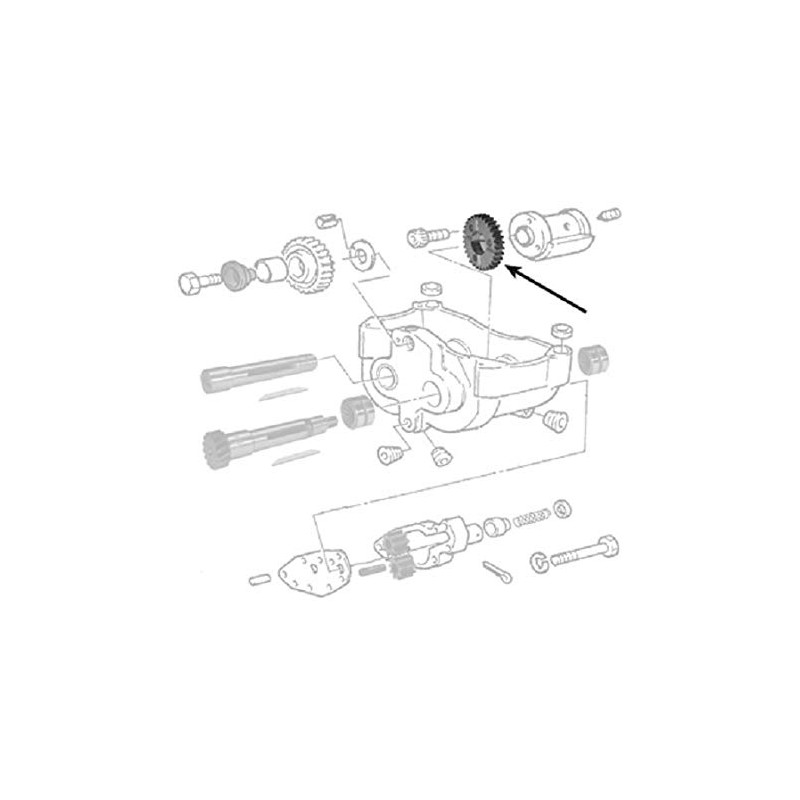 Gear mass compensation for perkin motor