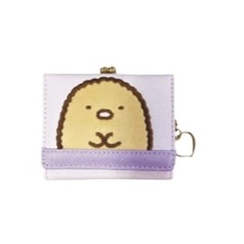Sumikko Gurashi Face Pattern Series Mini Wallet with Clasp Purple [SG 1558 PUR]